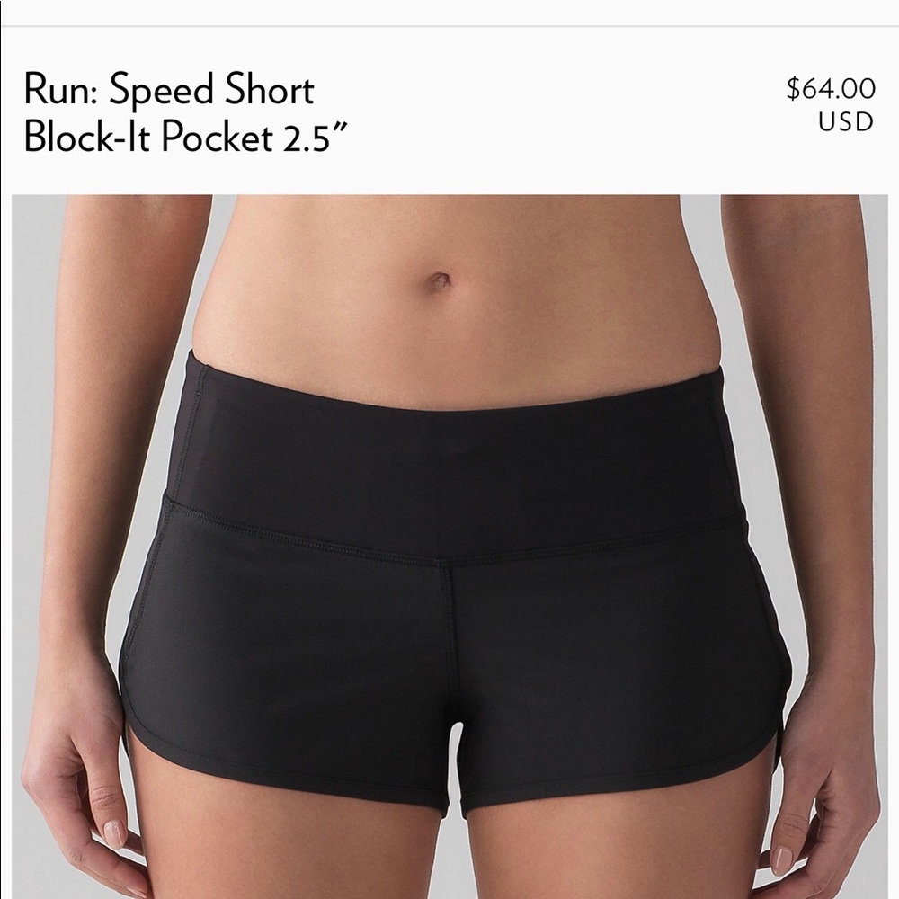Lululemon classic black shorts